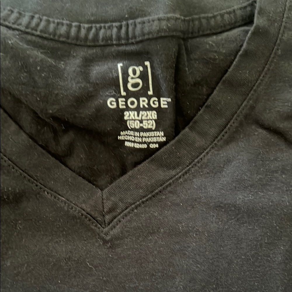 George Charcoal V-Neck Tee